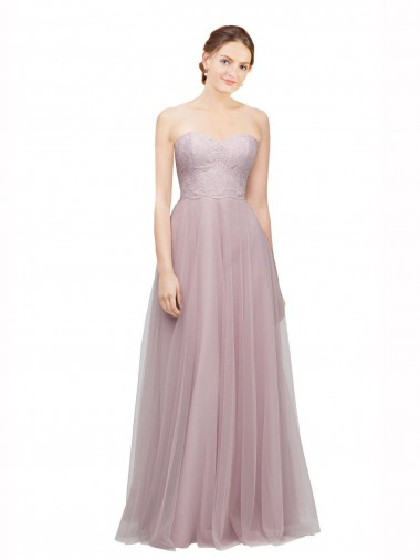 Shop Sweetheart Neckline Long Tulle Bridesmaid Dress with Lace Bodice Perth
