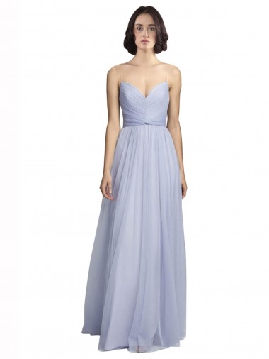 Shop Spaghetti Strap Tulle Bridesmaids Dress with Ruched Bodice Perth