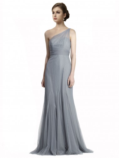 Shop One Shoulder Tulle Fit and Flare Bridesmaid Dress Perth