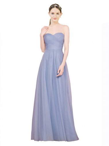 Shop Strapless Sweetheart A-Line Tulle Bridesmaid Dress with Low Back Perth