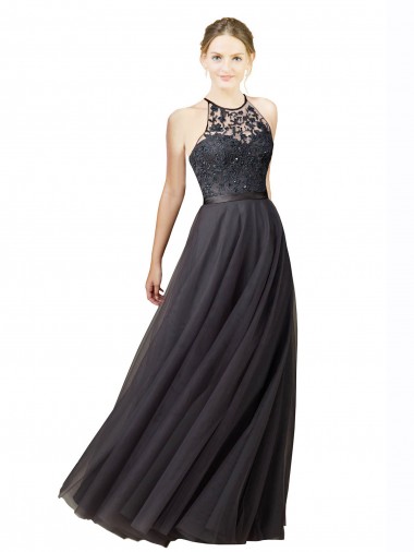 Shop Sweetheart Neckline Long Sleeveless Tulle Bridesmaid Dress with Lace Bodice Perth