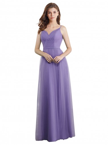 Shop Sweetheart Deep V-Back Tulle Bridesmaid Dress with Draped Bodice Perth