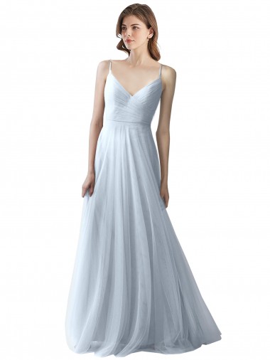 Shop Wrapped Ruched Natural Waist Slim Soft Tulle Bridesmaid Dress Perth