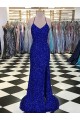 V-Neck Sleeveless Long Velvet Sequin Prom Dress Perth