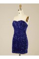 Short Sweetheart Velvet Sequin Homecoming Dress / Prom Dress