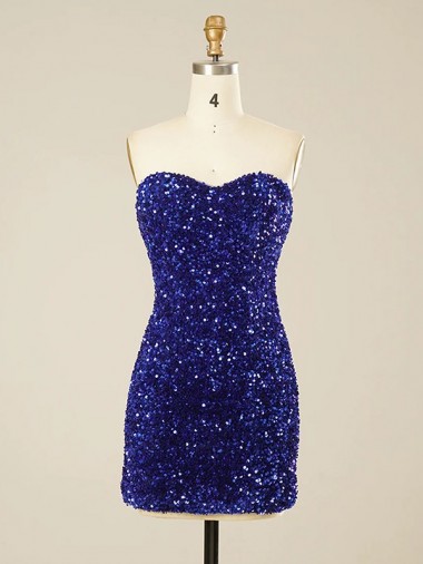 Shop Short Sweetheart Velvet Sequin Homecoming Dress / Prom Dress Perth